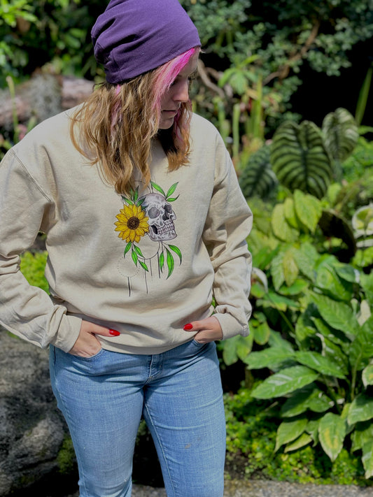 Sunflower Skull Crewneck